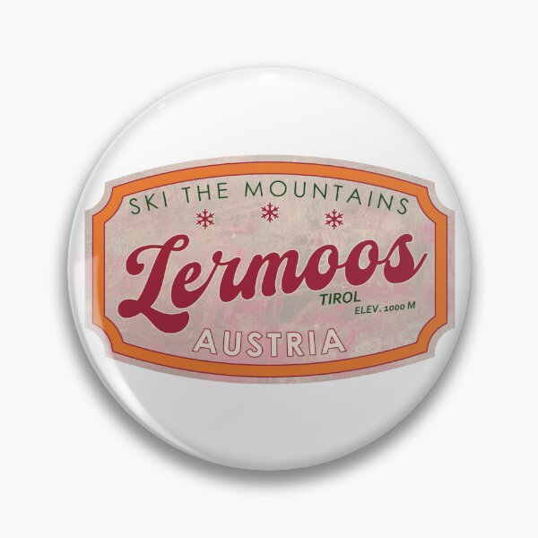 Item preview, Lermoos, Austria, Tirol, Ski, textured skiing badge designed and sold by Wanderful-roads.