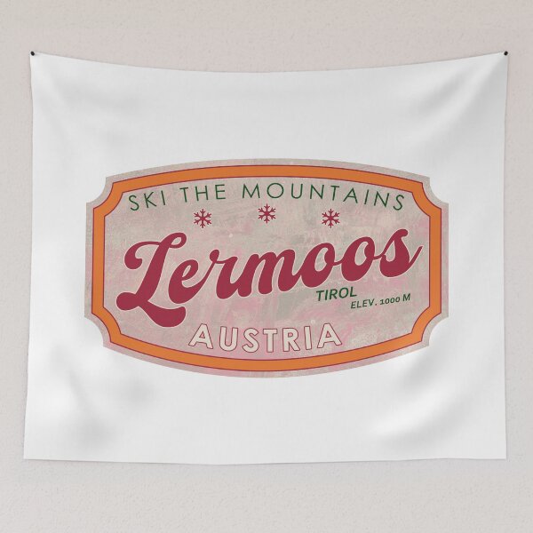 Item preview, Lermoos, Austria, Tirol, Ski, textured skiing badge designed and sold by Wanderful-roads.