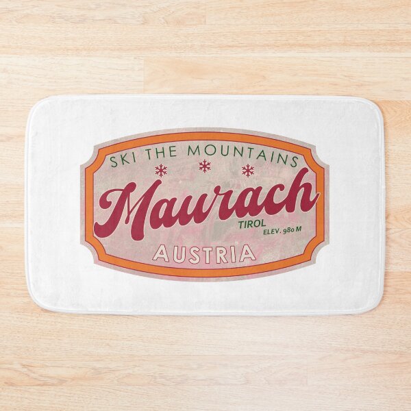 Item preview, Maurach, Austria, Tirol, Ski, textured skiing badge designed and sold by Wanderful-roads.