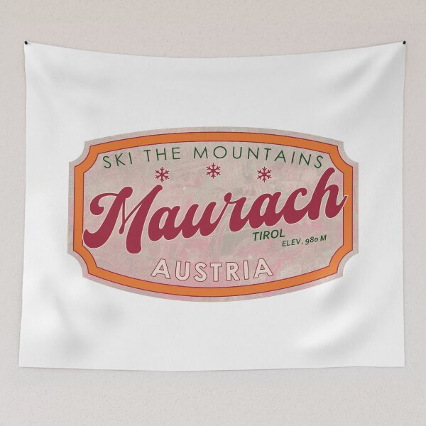 Item preview, Maurach, Austria, Tirol, Ski, textured skiing badge designed and sold by Wanderful-roads.