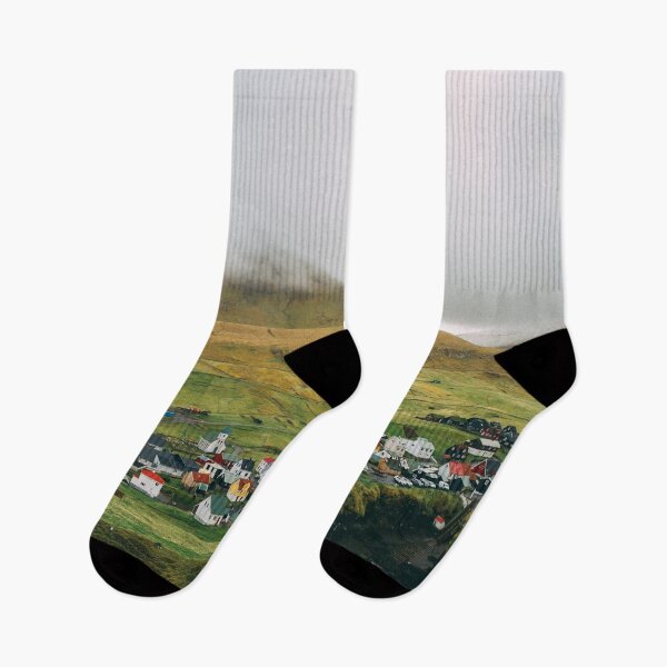 Item preview, Faroe Islands Village – Mystical Nordic Landscape Art designed and sold by Mauswohn.