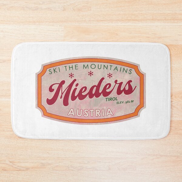 Item preview, Mieders, Austria, Tirol, Ski, textured skiing badge designed and sold by Wanderful-roads.