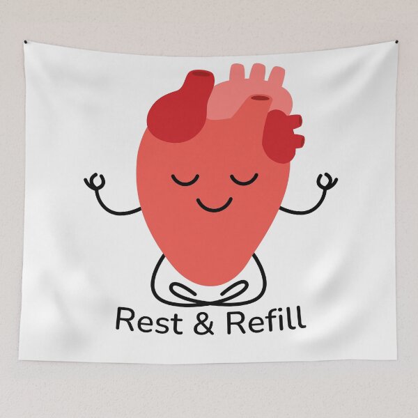 Item preview, Diastole Energy – Rest & Refill Heart Illustration designed and sold by ClarityNP Studio.