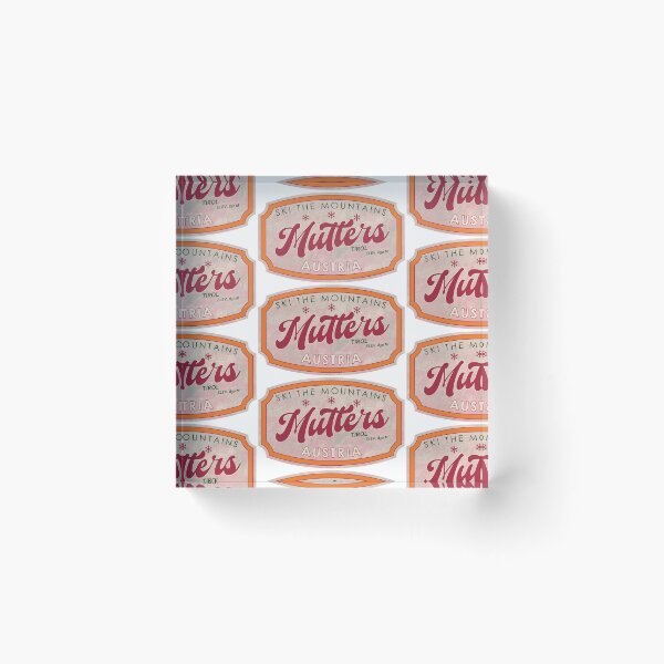 Item preview, Mutters, Austria, Tirol, Ski, textured skiing badge designed and sold by Wanderful-roads.