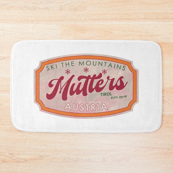 Item preview, Mutters, Austria, Tirol, Ski, textured skiing badge designed and sold by Wanderful-roads.