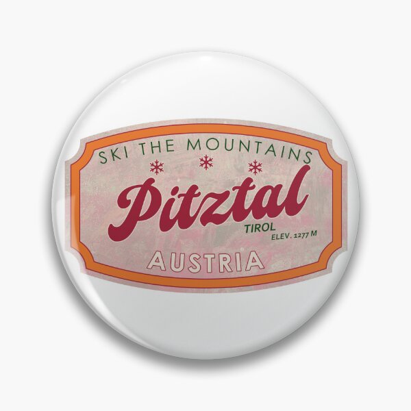 Item preview, Pitztal, Austria, Tirol, Ski, textured skiing badge designed and sold by Wanderful-roads.