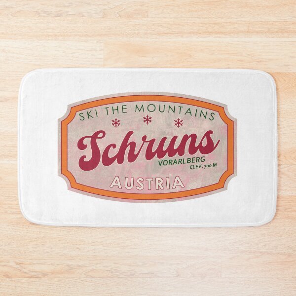 Item preview, Schruns, Austria, Vorarlberg, Ski, textured skiing badge designed and sold by Wanderful-roads.