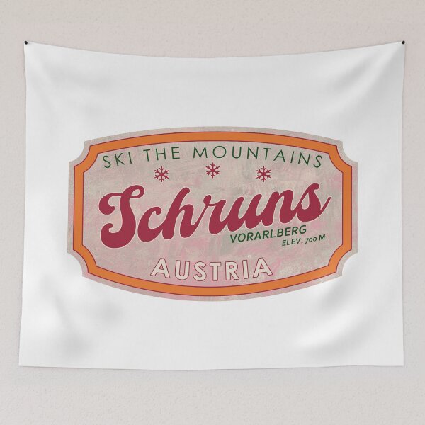 Item preview, Schruns, Austria, Vorarlberg, Ski, textured skiing badge designed and sold by Wanderful-roads.