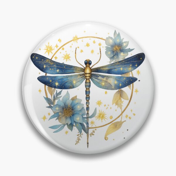 Item preview, Celestial Dragonfly Botanical Fantasy Artwork designed and sold by CottonandQuill.