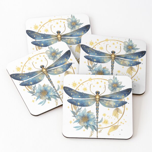 Item preview, Celestial Dragonfly Botanical Fantasy Artwork designed and sold by CottonandQuill.