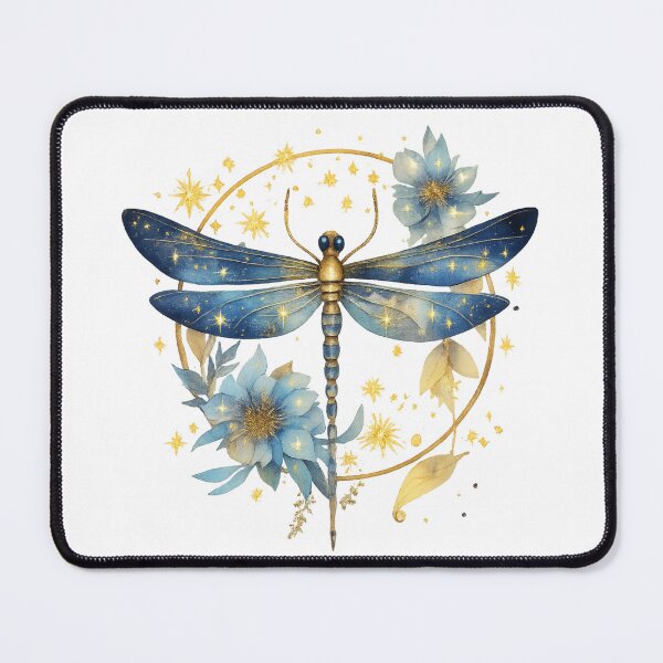 Item preview, Celestial Dragonfly Botanical Fantasy Artwork designed and sold by CottonandQuill.
