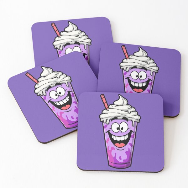 Item preview, Happy Purple Smoothie – Cartoon Milkshake Character, Fun & Energetic Illustration designed and sold by PixelVibe782.