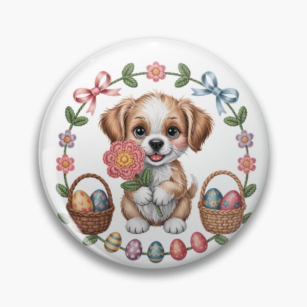 Item preview, Adorable Dog with Easter Eggs designed and sold by jkrphoto.