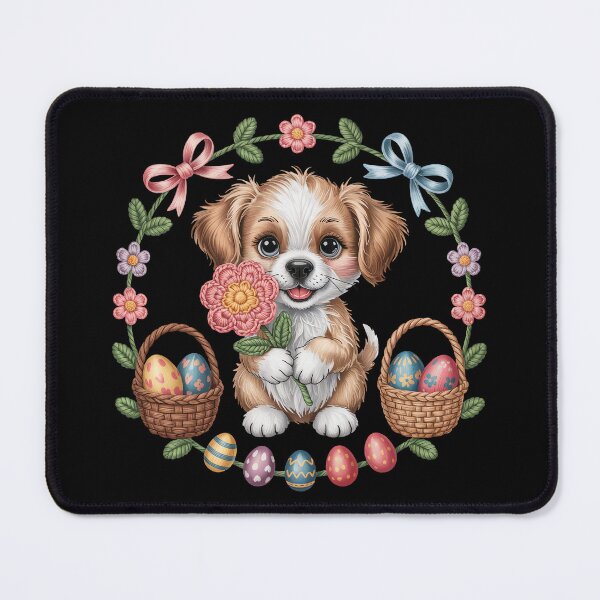 Item preview, Adorable Dog with Easter Eggs designed and sold by jkrphoto.