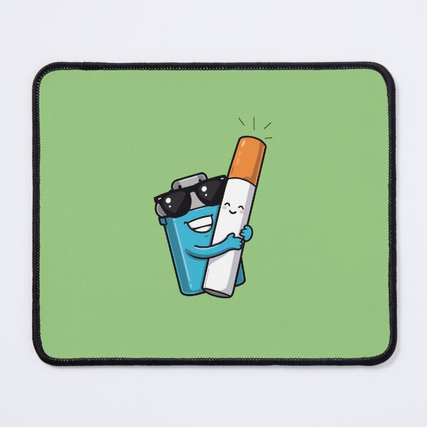 Item preview, Happy Lighter & Cigarette Cartoon – Fun Duo Illustration, Playful & Cheerful Design designed and sold by PixelVibe782.