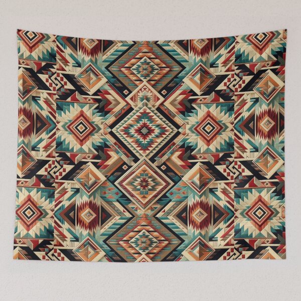 Aperçu de l'œuvre Motif géométrique du Sud-Ouest – Design textile tribal créée et vendue par Dogandesighn.