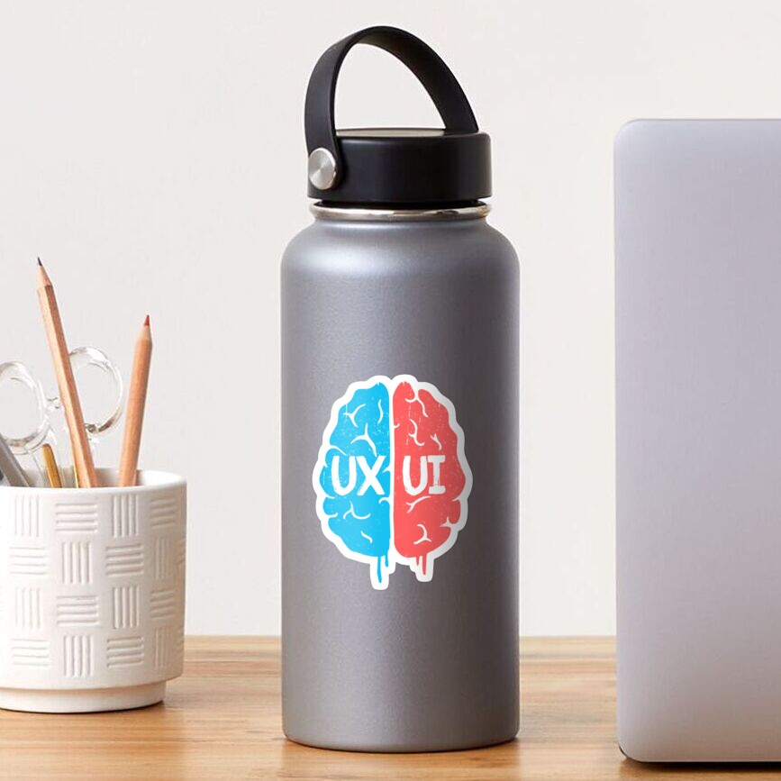 UX UI Designer Brain Shirt Sticker
