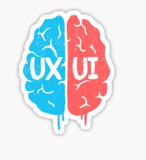 UX UI Designer Brain Shirt Sticker