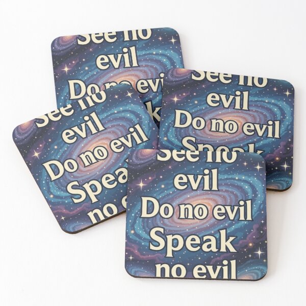 Item preview, see no evil, do no evil, speak no evil designed and sold by Eq2iq.