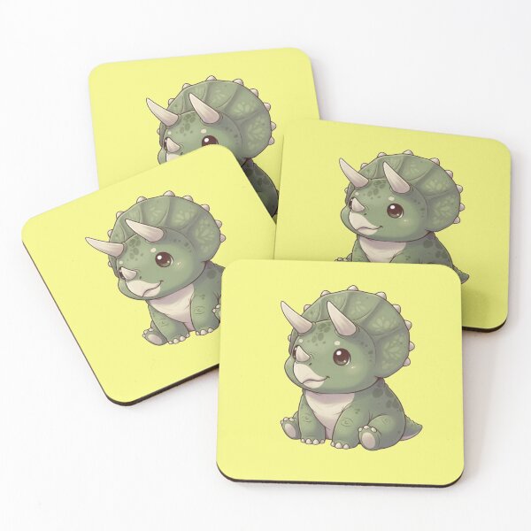 Item preview, Adorable Kawaii Baby Triceratops Dinosaur Cute Chibi Dino For Kids and Dinosaur Lovers designed and sold by bvdesignart.