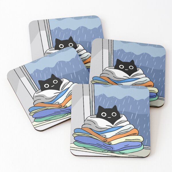 Item preview, Cat Sitting on Clean Laundry designed and sold by ThingsCatsDo.