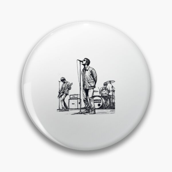 Item preview, Minimalist Line Art of Oasis Performing designed and sold by Roshan113.