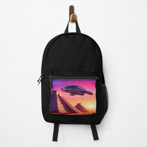 Item preview, Ancient Future – Pyramids & Spaceship Sunset Scene designed and sold by Dogandesighn.