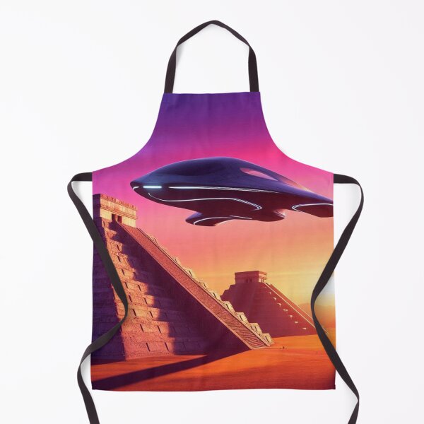 Item preview, Ancient Future – Pyramids & Spaceship Sunset Scene designed and sold by Dogandesighn.