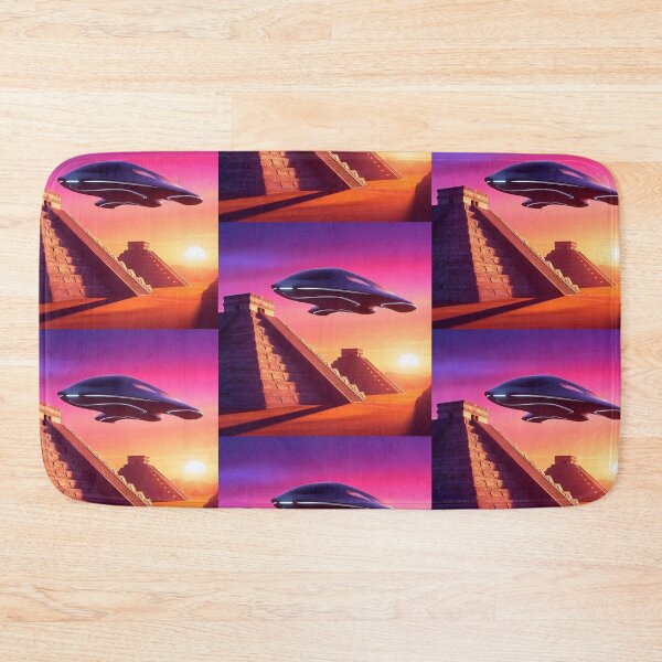 Item preview, Ancient Future – Pyramids & Spaceship Sunset Scene designed and sold by Dogandesighn.