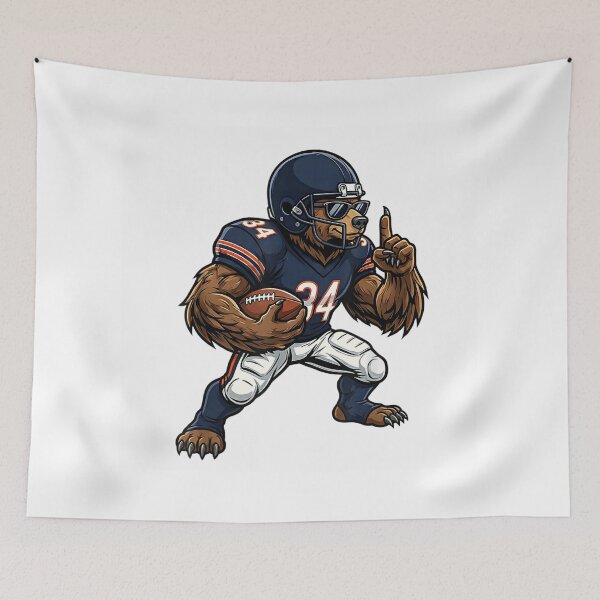 Item preview, Fierce Grizzly Bear Football Player Number 34 Sports Team Art designed and sold by Capisedo.