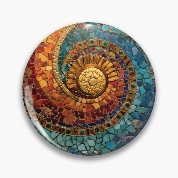 Item preview, Gaudi Inspired Colorful Mosaics Tile Whirlwind Pattern designed and sold by GrinGalore.