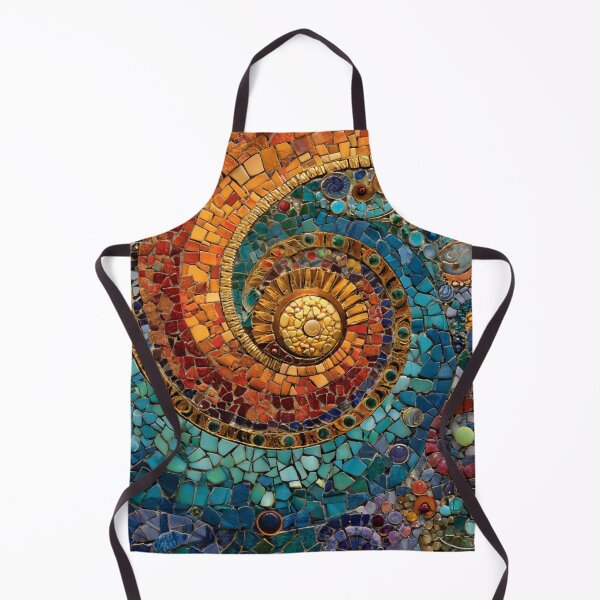 Item preview, Gaudi Inspired Colorful Mosaics Tile Whirlwind Pattern designed and sold by GrinGalore.