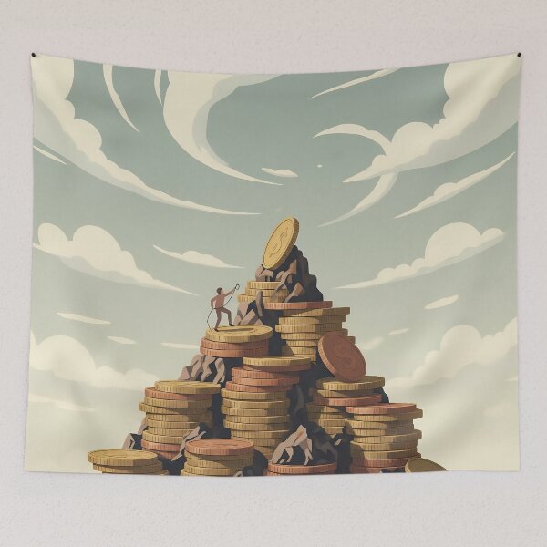 Item preview, Climbing the Money Mountain designed and sold by Glitchart66.