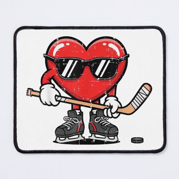 Item preview, Cool Red Heart Character Playing Ice Hockey With Sunglasses And Skates designed and sold by Capisedo.