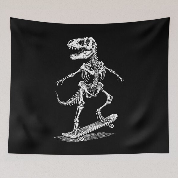 Item preview, Skater Skateboarder Trex Skeleton Funny Animal Skateboarding designed and sold by GrandeDuc.