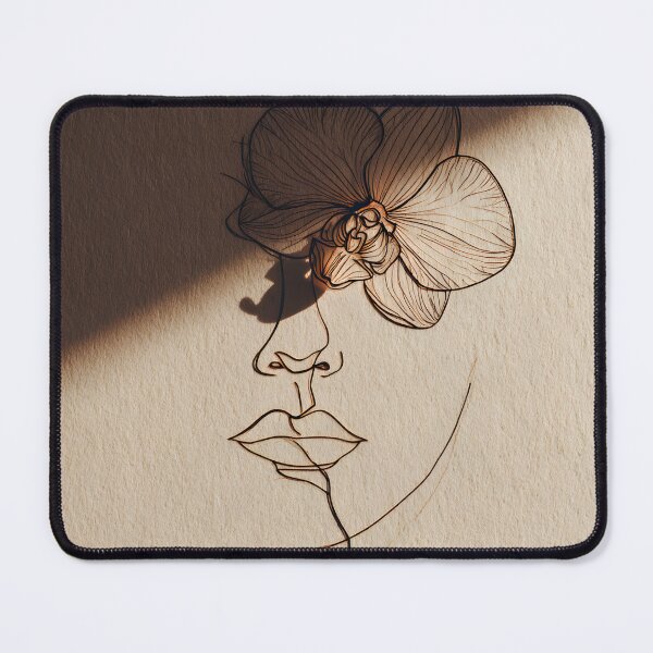 Item preview, The Silent Muse | Minimalist Orchid Line Art with Sunlight Shadows designed and sold by FlowNestStudio.