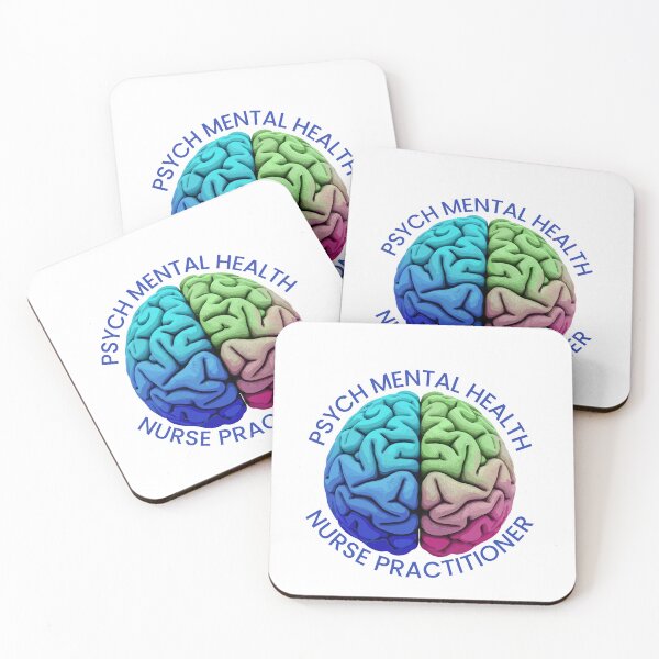 Item preview, Psych Mental Health Nurse Practitioner Colorful Brain Design designed and sold by ClarityNP Studio.