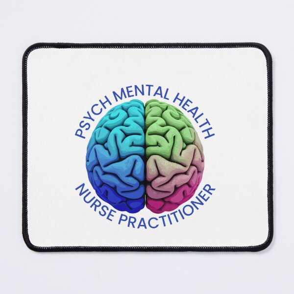 Item preview, Psych Mental Health Nurse Practitioner Colorful Brain Design designed and sold by ClarityNP Studio.