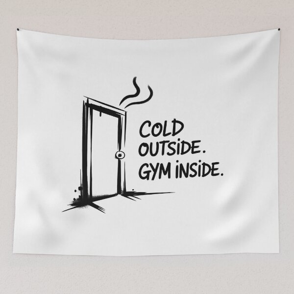 Item preview, Cold Outside Gym Inside Boxing Shirt – Winter Fighter Motivation Meme designed and sold by WSPrintCrafter.