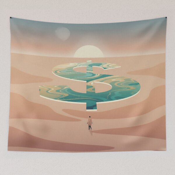Item preview, Wealth Is a Mirage designed and sold by Glitchart66.