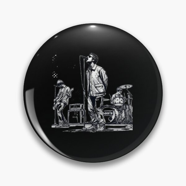 Item preview, Minimalist Line Art Of Oasis Performing  Retro Britpop Band designed and sold by keroles-waguihn.