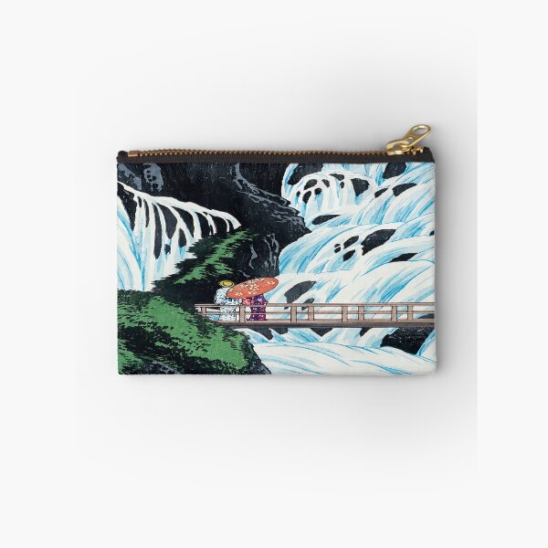 Item preview, Shiragumo Waterfall of Nikko 1910 | Hiroaki Takahashi Japanese Woodblock Print | Serene Landscape Art designed and sold by Tamas Das.