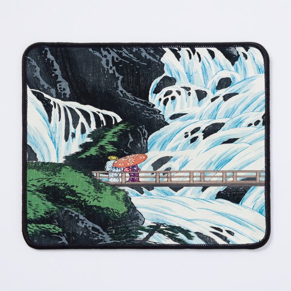 Item preview, Shiragumo Waterfall of Nikko 1910 | Hiroaki Takahashi Japanese Woodblock Print | Serene Landscape Art designed and sold by Tamas Das.