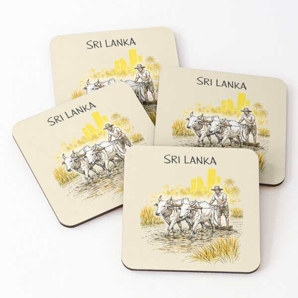 Item preview, Traditional Sri Lanka Farmer Plowing Paddy Field with Cows designed and sold by HUIEN JAN.