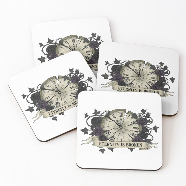 Item preview, Broken Clock Gothic Art – Eternity is Broken, Dark Roses Time Mortality Memento Mori Design designed and sold by Luminari Creations.