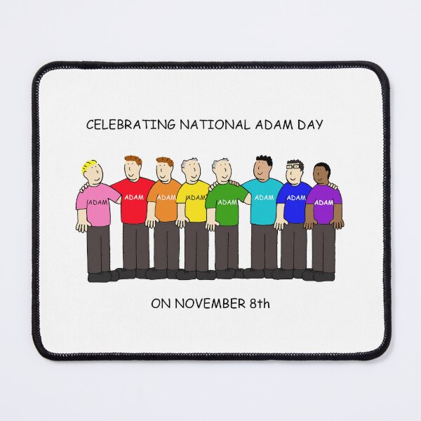Item preview, National Adam Day November 8th Cartoon Group of People designed and sold by KateTaylor.