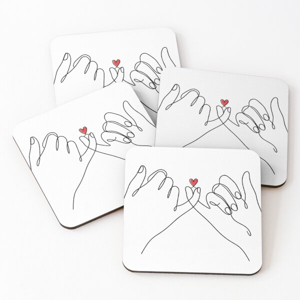 Item preview, Pinky Promise Minimalist One Line Art with Heart designed and sold by griez.