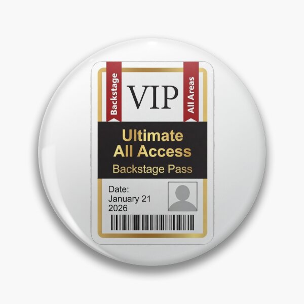 Item preview, VIP Backstage Pass Badge - Backstage - All Areas designed and sold by octozap.