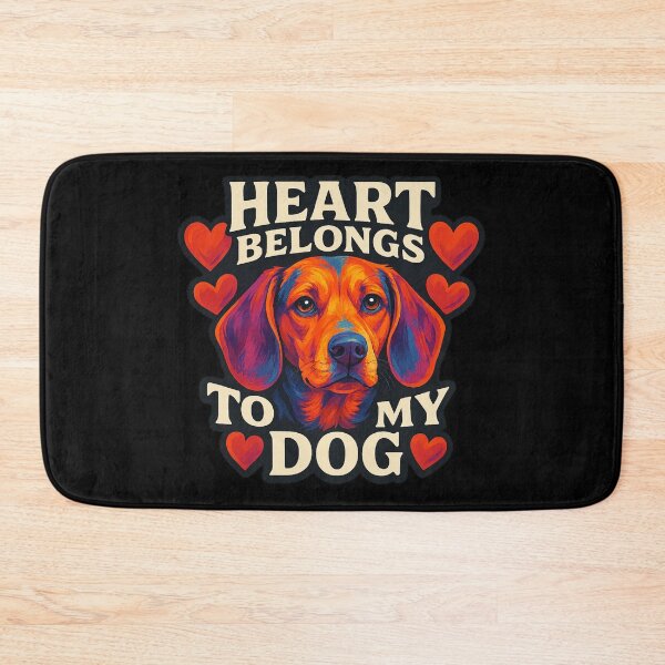 Item preview, Heart Belongs to My Dog - Colorful Valentine Pet Art designed and sold by MKreative Studio.