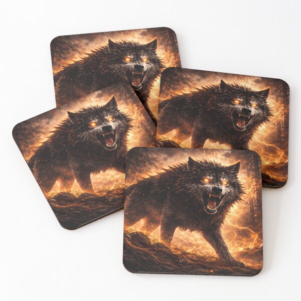 Item preview, Fenrir Fire and Shadow Art designed and sold by NorseDrip.